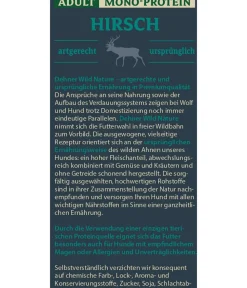 Dehner Wild Nature Nassfutter für Hunde Mono-Protein Adult, Hirsch Discount