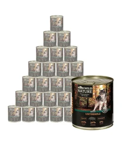 Dehner Wild Nature Nassfutter Hund - Nassfutter für Hunde Unterholz Adult, Wildschwein