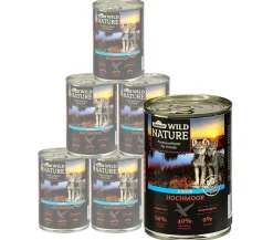 Dehner Wild Nature Nassfutter für Hunde Hochmoor Junior, Ente Clearance