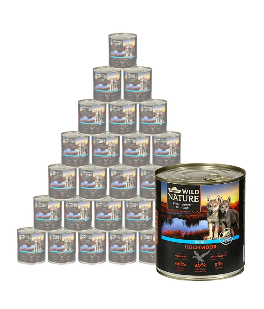 Dehner Wild Nature Nassfutter Hund - Nassfutter für Hunde Hochmoor Junior, Ente