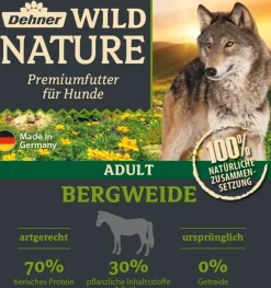 Dehner Wild Nature Nassfutter Hund - Nassfutter für Hunde Bergweide Adult, 11 x 150 g