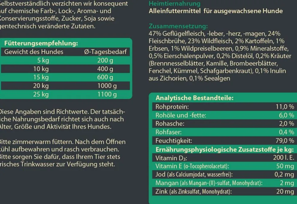 Dehner Wild Nature Nassfutter Hund - Nassfutter für Hunde Probier-Set, 6 x 800 g