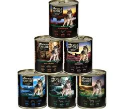Dehner Wild Nature Nassfutter Hund - Nassfutter für Hunde Probier-Set, 6 x 800 g