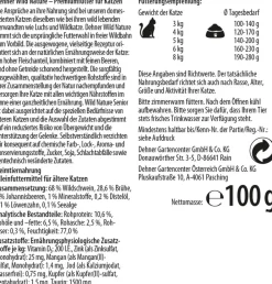 Dehner Wild Nature Nassfutter für Katzen Unterholz Senior, Wildschwein, 16 x 100 g