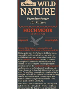 Dehner Wild Nature Nassfutter Katze - Nassfutter für Katzen Hochmoor Adult, Ente & Pute, 16 x 85 g