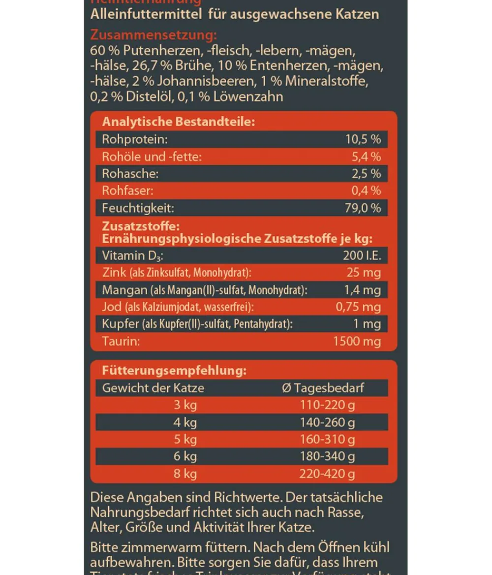 Dehner Wild Nature Nassfutter Katze - Nassfutter für Katzen Hochmoor Adult, Ente & Pute, 16 x 85 g