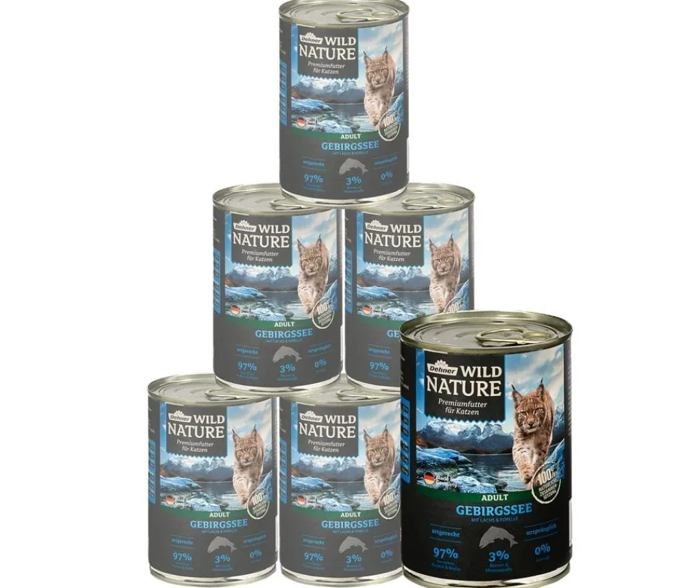 Dehner Wild Nature Nassfutter Katze > Nassfutter für Katzen Gebirgssee Adult, Lachs & Forelle, /400 g
