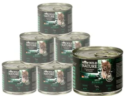 Dehner Wild Nature Nassfutter Katze > Nassfutter für Katzen Auwald Adult, Hirsch & Truthahn, /400 g