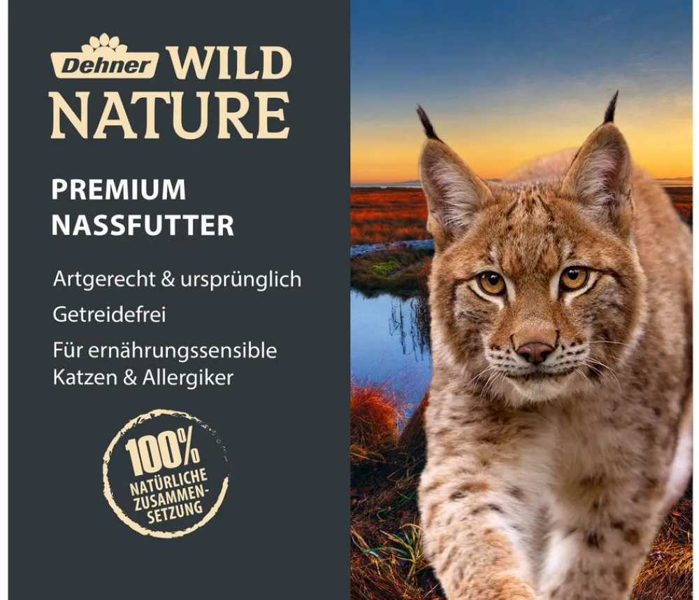 Dehner Wild Nature Nassfutter Katze > Nassfutter für Katzen Hügelland Kitten, Huhn, /400 g
