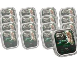 Dehner Wild Nature Nassfutter Katze > Nassfutter für Katzen Auwald Adult, Hirsch & Truthahn, 16 x 100 g