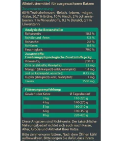 Dehner Wild Nature Nassfutter Katze > Nassfutter für Katzen Auwald Adult, Hirsch & Truthahn, 16 x 85 g