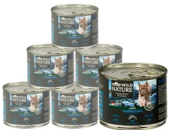 Dehner Wild Nature Nassfutter für Katzen Gebirgssee Adult, Lachs & Forelle, /400 g Outlet