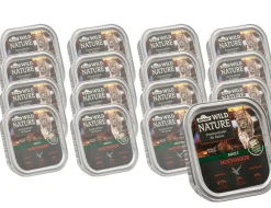 Dehner Wild Nature Nassfutter für Katzen Hochmoor Adult, Ente & Pute, 16 x 100 g Clearance