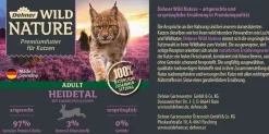 Dehner Wild Nature Nassfutter Katze - Nassfutter für Katzen Heidetal Adult, Kaninchen & Huhn, /400 g