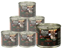 Dehner Wild Nature Nassfutter Katze - Nassfutter für Katzen Hochmoor Adult, Ente & Pute, /400 g