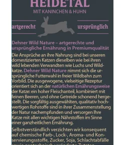 Dehner Wild Nature Nassfutter Katze - Nassfutter für Katzen Heidetal Adult, Kaninchen & Huhn, 16 x 85 g