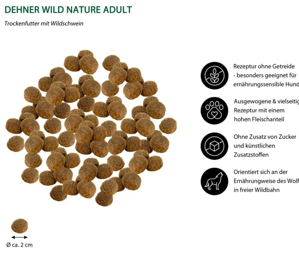 Dehner Wild Nature Trockenfutter Hund - Trockenfutter für Hunde Unterholz Adult