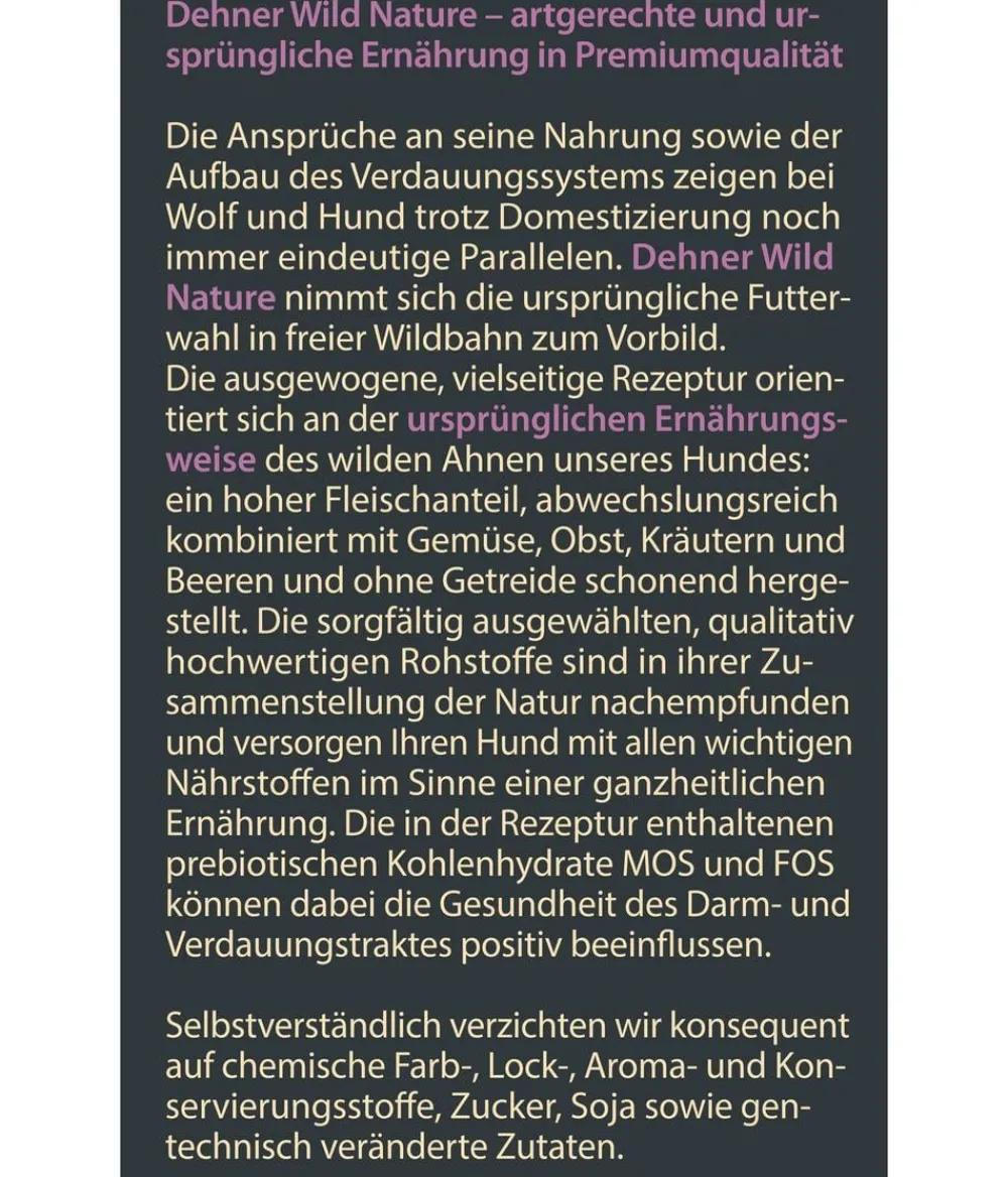 Dehner Wild Nature Trockenfutter für Hunde Heidetal Adult Clearance