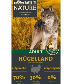 Dehner Wild Nature Trockenfutter Hund - Trockenfutter für Hunde Hügelland Adult, Truthahn