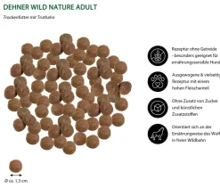 Dehner Wild Nature Trockenfutter Hund - Trockenfutter für Hunde Hügelland Adult, Truthahn