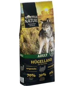 Dehner Wild Nature Trockenfutter Hund - Trockenfutter für Hunde Hügelland Adult, Truthahn
