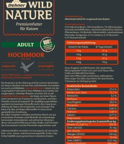 Dehner Wild Nature Trockenfutter Katze > Trockenfutter für Katzen Hochmoor Adult, Ente