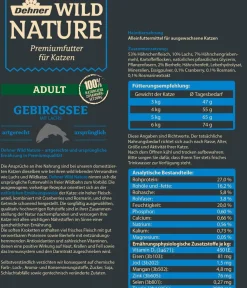 Dehner Wild Nature Trockenfutter für Katzen Gebirgssee Adult, Lachs Outlet