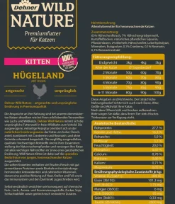 Dehner Wild Nature Trockenfutter für Katzen Hügelland Kitten, Huhn Discount