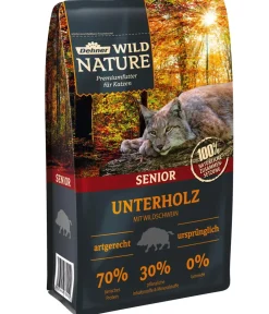 Dehner Wild Nature Trockenfutter Katze - Trockenfutter für Katzen Unterholz Senior, Wildschwein