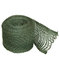 Dehner Pflanzenfolien & Ernteschutz|Mehr Blumentopfzubehör - Winterschutz Jute-Dekoband, ca. L300/B6 cm Dunkelgrün