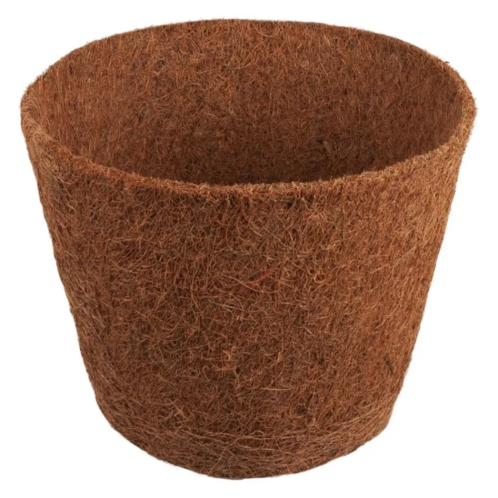 Dehner Pflanzenfolien & Ernteschutz|Mehr Blumentopfzubehör - Winterschutz Kokos-Topf, rund, Braun