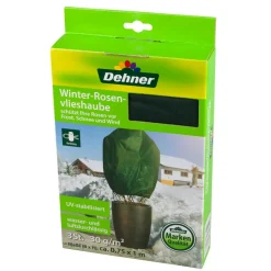 Dehner Pflanzenfolien & Ernteschutz|Mehr Blumentopfzubehör - Winterschutz Rosen-Vlieshaube, 3 Stück, ca. B75/H100 cm Dunkelgrün