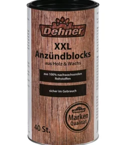 Dehner Grillkohle & -Anzünder - XXL Anzündblocks, Holz, 40 Stk.