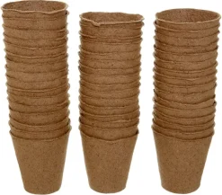 Dehner Anzucht Zubehör|Anzuchttöpfe > Zellulose-Anzuchttöpfe, rund, ca. Ø8/H9 cm, 48 Stk.