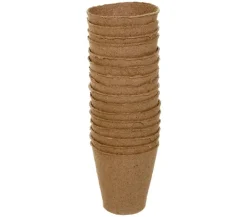 Dehner Zellulose-Anzuchttöpfe, rund, ca. Ø8/H9 cm, 16 Stk. Braun Clearance