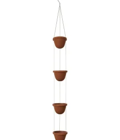 Dehner Zement-Hängetopf mit Kordel, rund, ca. H368 cm Braun Outlet