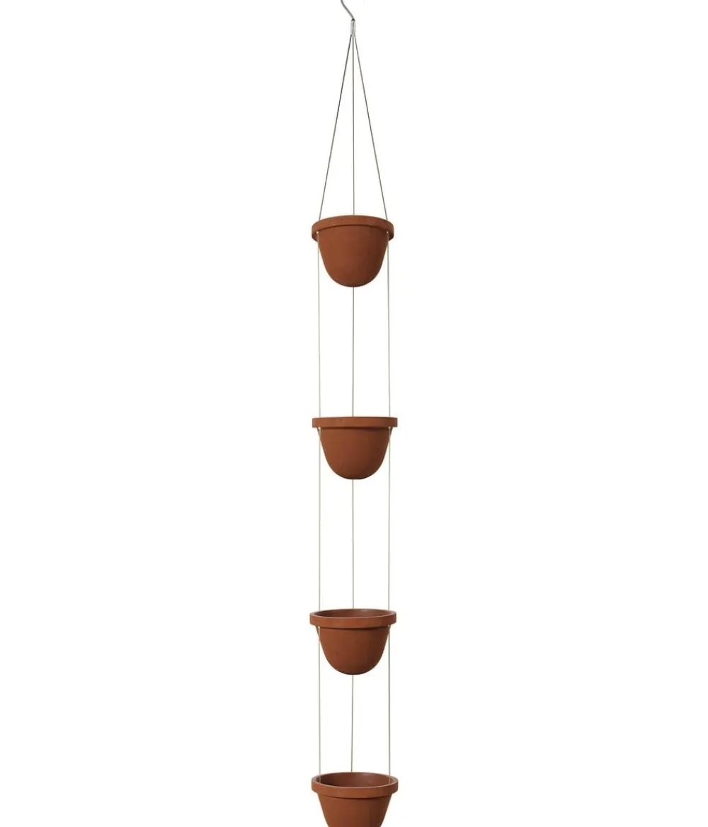 Dehner Zement-Hängetopf mit Kordel, rund, ca. H368 cm Braun Outlet