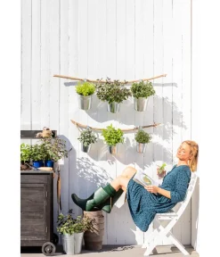 Dehner Pflanzkübel & Blumenkästen|Blumentöpfe & Übertöpfe > Zinktopf mit Bügelhalter, rund