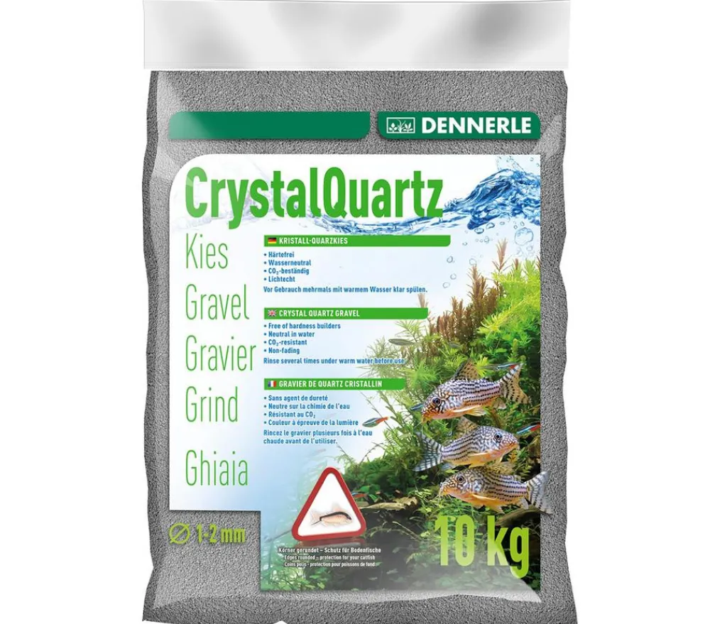 DENNERLE Kristall-Quarzkies, 10kg Grau Outlet