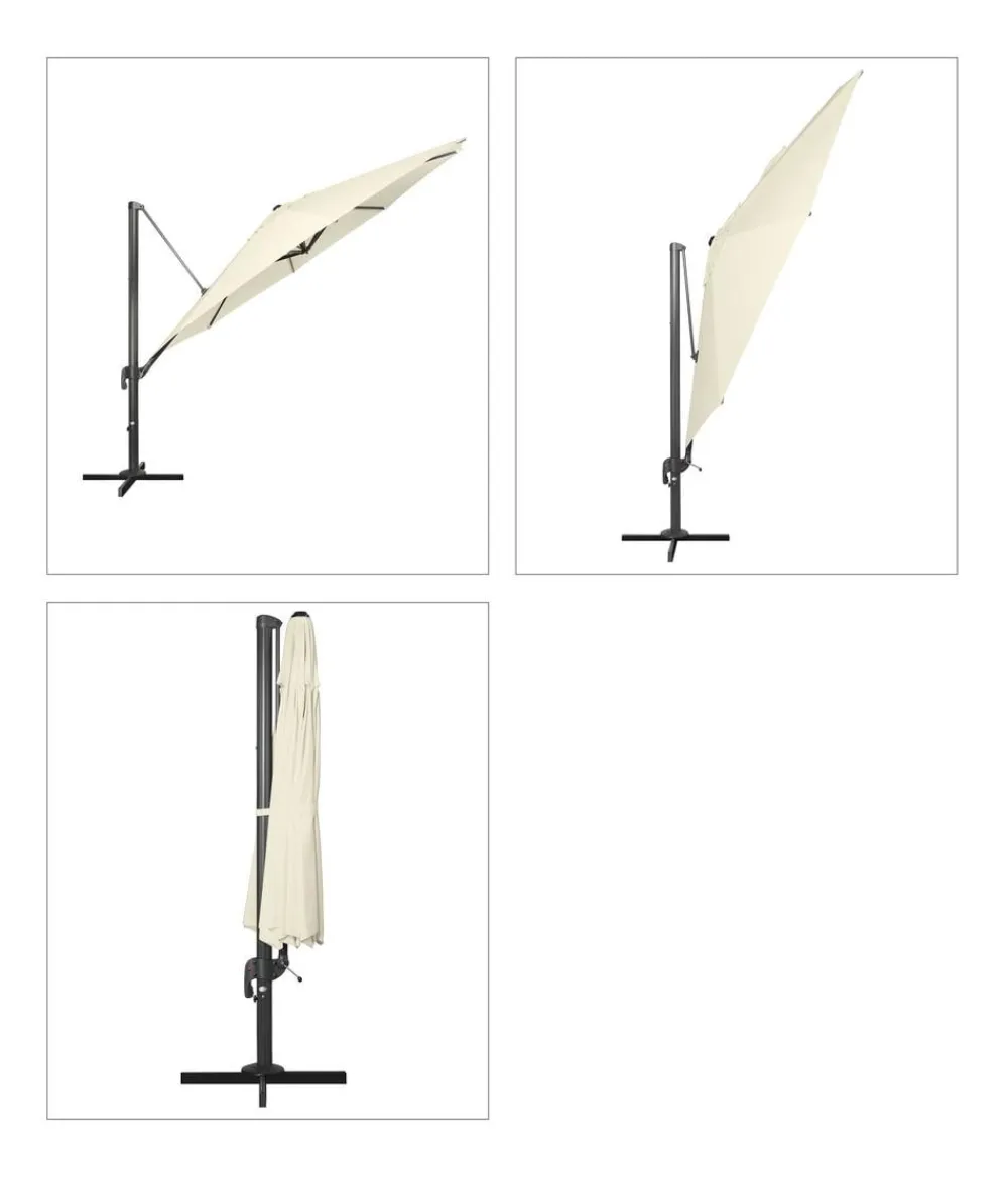 derby Sonnenschirme - Pendelschirm Ravenna, rund, ca. Ø400 cm Creme