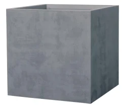Deroma Kunststoff-Topf Millenium, quadratisch Grau Hot