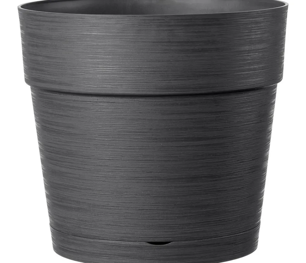 Deroma Kunststoff-Topf Vaso Save, rund Anthrazit Sale