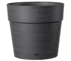 Deroma Blumentöpfe & Übertöpfe - Kunststoff-Topf Vaso Save, rund Anthrazit