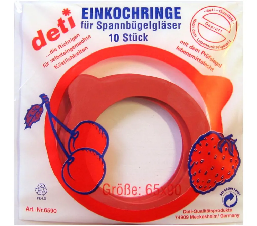 deti Einkochautomaten & Zubehör > Einkochring für Spannbügelgläser, Ø65/90 mm, 10er-Set