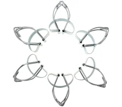 deti Verschlussbügel für Einmachgläser, 6er-Set Silber Hot