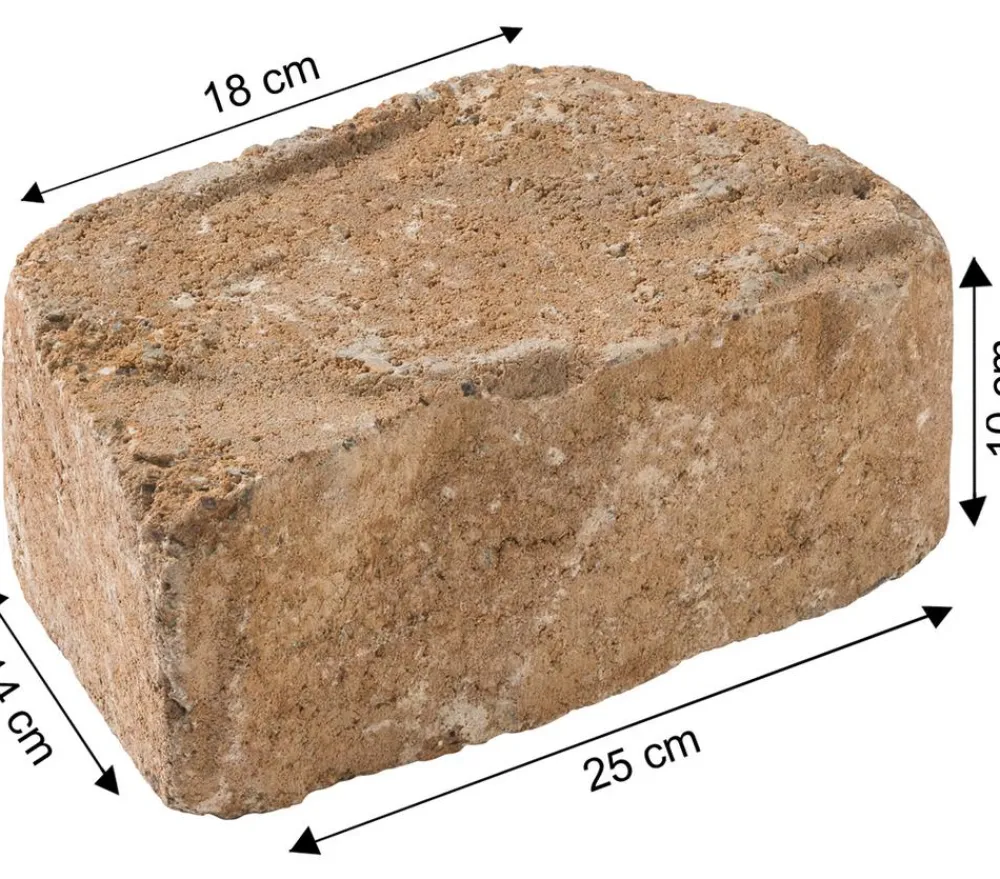 DIEPHAUS Mauerstein, 18/25 x 14 x 10 cm Beige Best