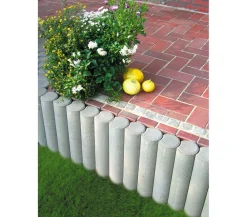DIEPHAUS Mähkanten & Beetkanten|Steine & Terrassenplatten - Mini-Palisade Grau
