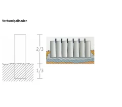 DIEPHAUS Mähkanten & Beetkanten|Steine & Terrassenplatten - Mini-Palisade Grau