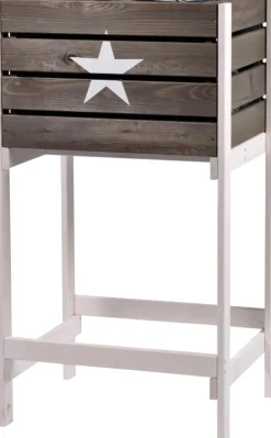 dobar® Dobar Holz-Hochbeet Obstkiste, ca. B49/H90/T42 cm Dunkelgrau Discount