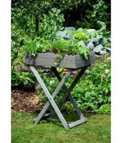 dobar® dobar Holz-Kräutertisch klappbar, ca. B58/H75/T38 cm Dunkelgrau Online